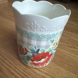 Pioneer‎ Woman Utensil Holder Kitchen Floral Melody Ceramic Vessel